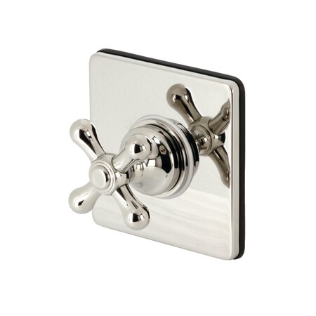 Kingston Brass KS3046AX 3-Way Diverter Valve with Trim Kit, Polished Nickel
